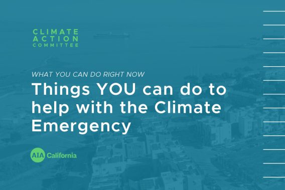 Things YOU can do to help with the Climate Emergency - AIA California