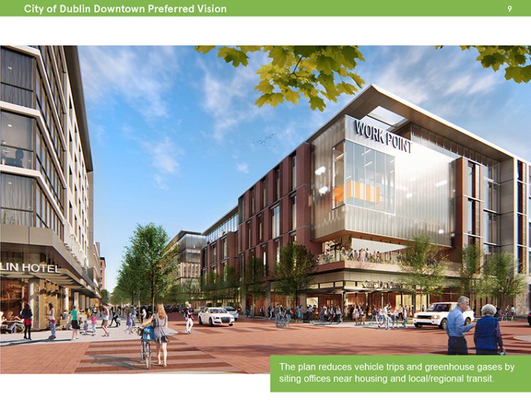 Image showcasing 2021 Urban Design Award - Honor : Downtown Dublin Preferred Vision ...