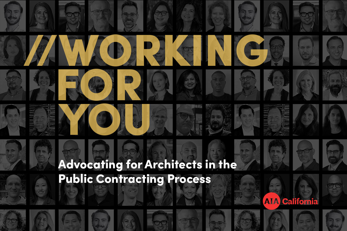 AIACA Working for You Graphic x Advocating for Architects in the Public Contracting Process
